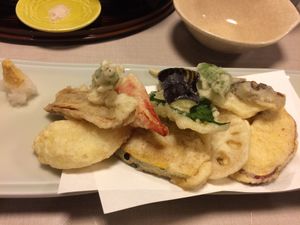 Veggie Tempura at Yamaichi Bekkan in Miyajima