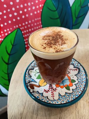 almond latte at Smoothme Superfood Bar in Melbourne
