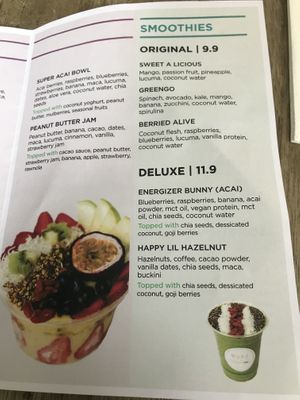 Delicious smoothies at Smoothme Superfood Bar in Melbourne