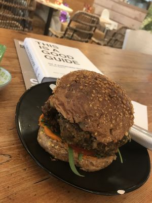 The veggie burger at Feel Good in Groningen