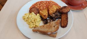 Full vegan breakfast at DANA in Sheffield