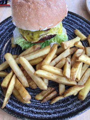 Vegan hendos burger  at DANA in Sheffield