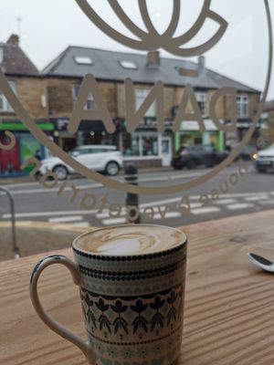 Oat latte at DANA in Sheffield