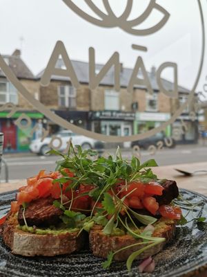 Smashed avo with smoked Tempeth at DANA in Sheffield