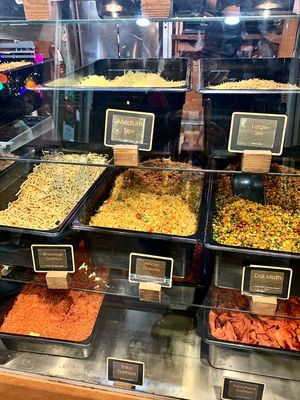 Surati Farsan - Cases of savory snacks that you can purchase in weight-based packages. Try the African Chevdo! at Surati Farsan Mart in Artesia