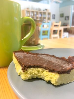 This is their coconut avocado grasshopper bar! Soooo good!  at Mountain Mel's Green Canyon Apothecary in Welches