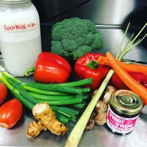 The makings of one of their Thai soups. Yum! at Mountain Mel's Green Canyon Apothecary in Welches