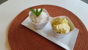 Vegan desert, Persian faloodeh and rose water is the best. at Saffron Cafe in Monterey