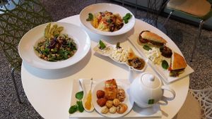 Enjoy fresh organic Persian-inspired vegetarian meals and desserts at Saffron. at Saffron Cafe in Monterey