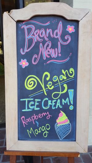 Vegan ice cream at Saffron at Saffron Cafe in Monterey