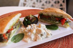 Incredible sandwiches and panini made with vegetarian ingredients  at Saffron Cafe in Monterey