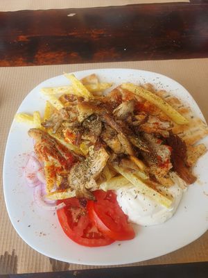 Mushroom gyros   at Evilion Bistro in Crete