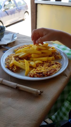 Vegan kids pizza at Evilion Bistro in Crete
