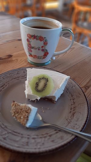 Raw Vegan lime Cheesecake at Evilion Bistro in Crete