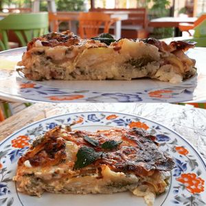 Vegan Boureki at Evilion Bistro in Crete