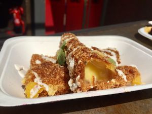 Vegan beer battered cheeze fries  at VFC by Club Mexicana in Newark