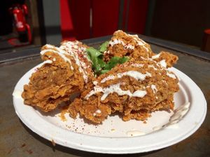 Mock chick'n wings at VFC by Club Mexicana in Newark