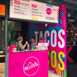 The Club Mexicana stand at Dinerama, Shoreditch at VFC by Club Mexicana in Newark