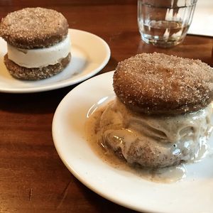 Churro ice-cream sandwich  at VFC by Club Mexicana in Newark