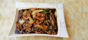 Vegan Beef in Black Bean Sauce at Imperial Garden in Plymouth