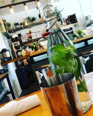 Mint water at The Butcher's Daughter - West Village in New York City