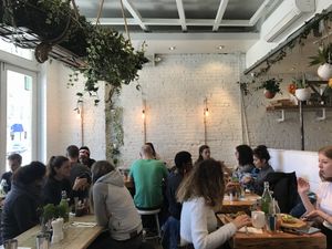 Seating area  at The Butcher's Daughter - West Village in New York City