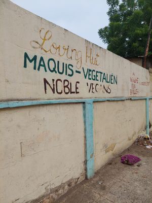 The wall by the entrance. at Noble Veg in Lome