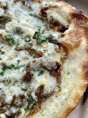  Clam pizza at Three Girls Vegan Creamery - Boston in Guilford