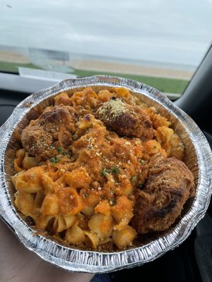 Buffalo Mac n cheese at Three Girls Vegan Creamery - Boston in Guilford