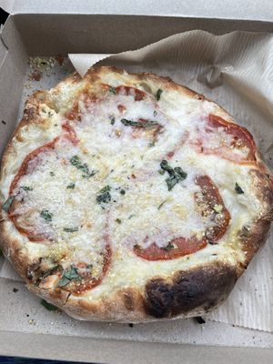 Margherita apizza at Three Girls Vegan Creamery - Boston in Guilford