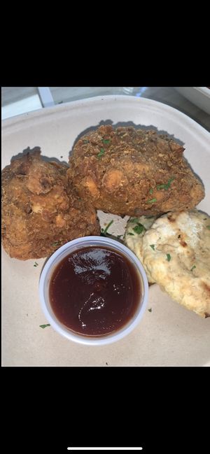 Fried chick’n at Three Girls Vegan Creamery - Boston in Guilford