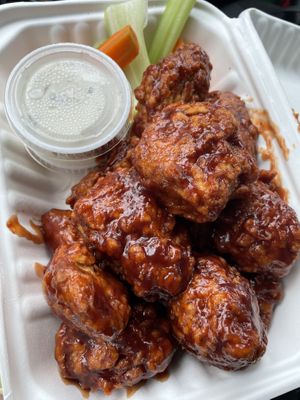 BBQ wings  at Three Girls Vegan Creamery - Boston in Guilford