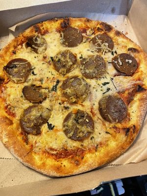 Pepperoni pizza  at Three Girls Vegan Creamery - Boston in Guilford