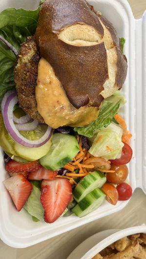 Crab cake   at Three Girls Vegan Creamery - Boston in Guilford