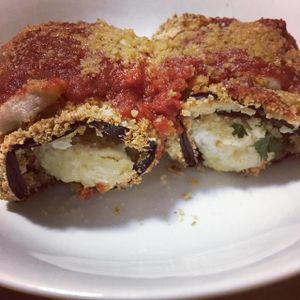 Eggplant Rollotini with Almond Ricotta at Three Girls Vegan Creamery - Boston in Guilford