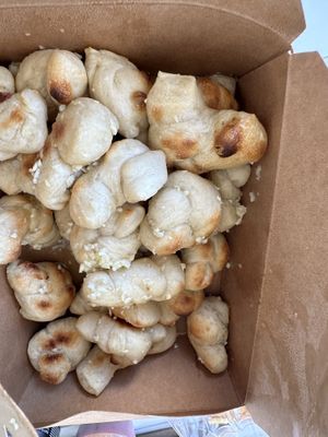 Garlic knots   at Three Girls Vegan Creamery - Boston in Guilford