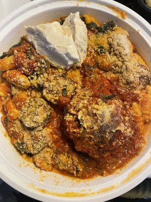 Gnocchi pomodoro at Three Girls Vegan Creamery - Boston in Guilford