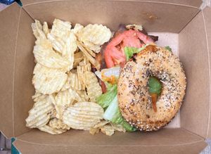 BLT with chips and TVP Secret Saucee  at Three Girls Vegan Creamery - Boston in Guilford