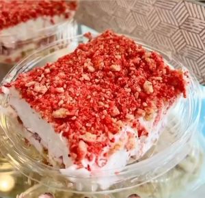 Strawberry Crunch Ice Box Cake at Three Girls Vegan Creamery - Boston in Guilford