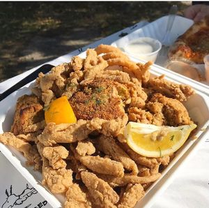 'Seafood' Platter at Three Girls Vegan Creamery - Boston in Guilford