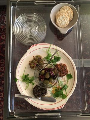 Cheese trio at Three Girls Vegan Creamery - Boston in Guilford