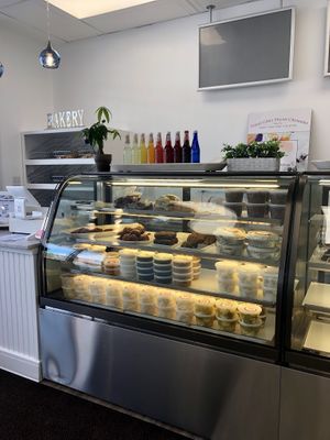 Deli case at Three Girls Vegan Creamery - Boston in Guilford