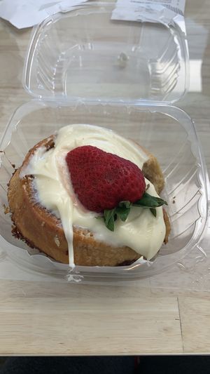 Cinnamon roll at Three Girls Vegan Creamery - Boston in Guilford