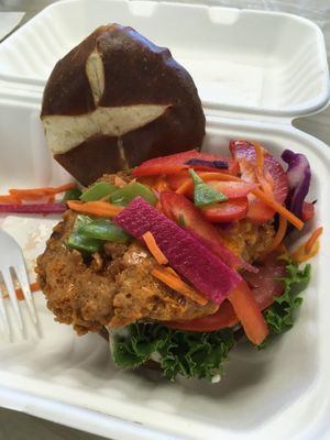 Buff chix sandwich. Very good!  at Three Girls Vegan Creamery - Boston in Guilford