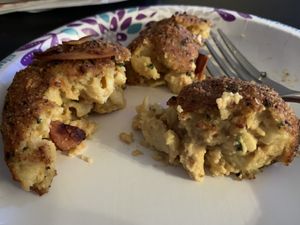 Mac and cheese balls! at Three Girls Vegan Creamery - Boston in Guilford