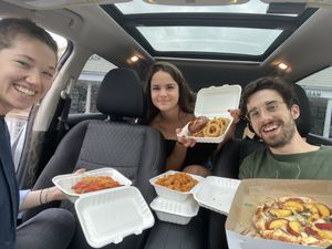 Happiness!! Wonderful covid precautions   at Three Girls Vegan Creamery - Boston in Guilford