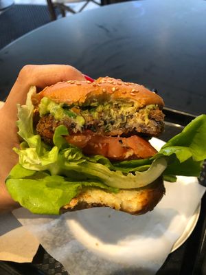Black bean burger at ButterLeaf in Irvine