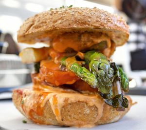 Vegan burger at ButterLeaf in Irvine