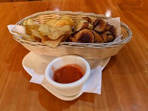 Complimentary chips at El Jardin in Puerto Ayora