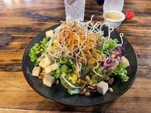 Tofu salad   at El Jardin in Puerto Ayora